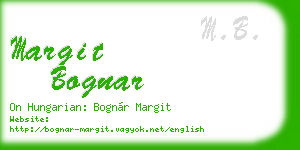 margit bognar business card